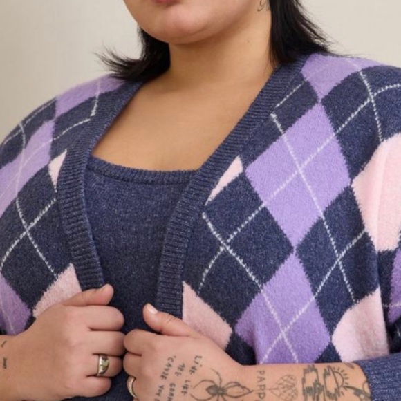 🆕 Vegan Cashmere V-neck Cardigan Sweater 1 1X 14 16 NWT Torrid New! - Picture 3 of 6